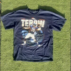 Tim Tebow Denver Broncos Vintage NFL Navy Blue T-Shirt